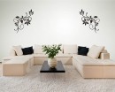 Coupled Floral Vines Vinyl Decals Modern Wall Art